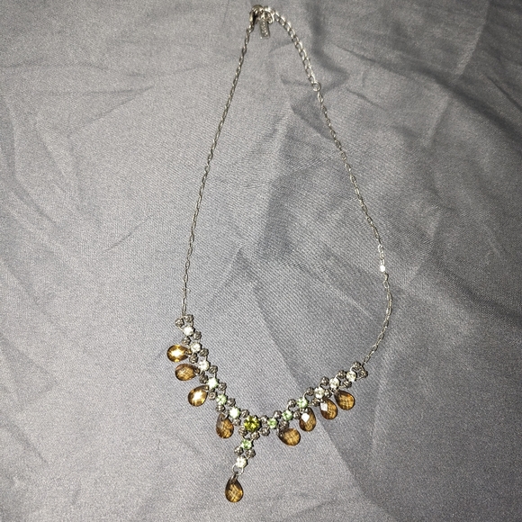 3 statement necklaces from early 2000s pearl and hearts sparkly vintage green - Picture 6 of 8